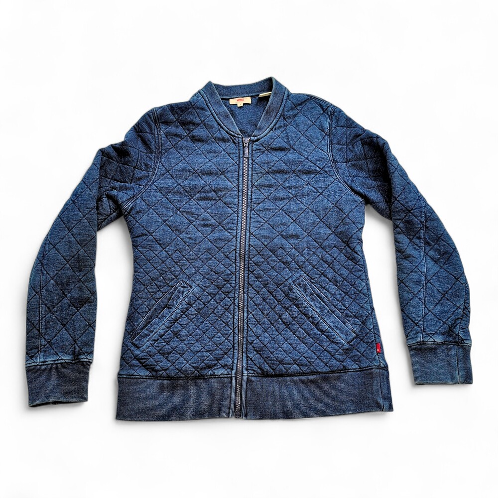 Levi's Quilted Bomber Jacket Women's S Indigo Zip